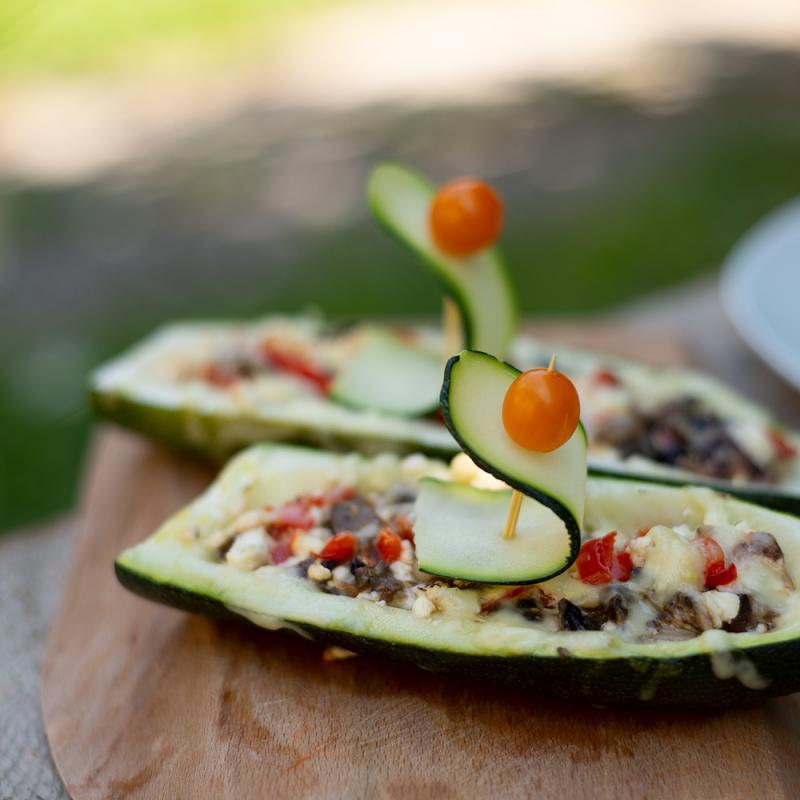 Zucchinischiffchen | Rezept Biohof Achleitner