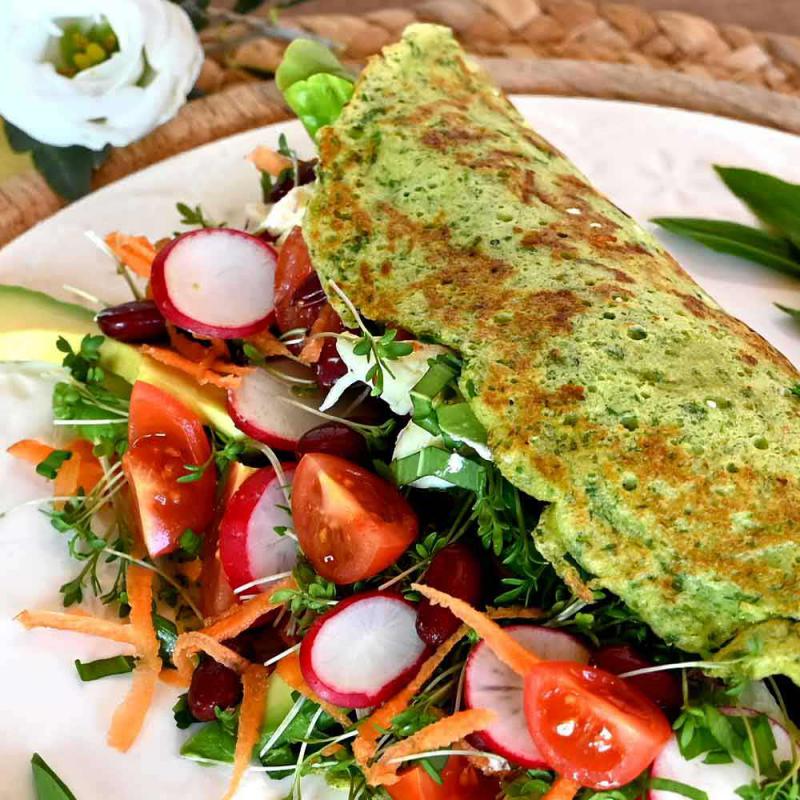 Herzhafte Bärlauch-Palatschinken