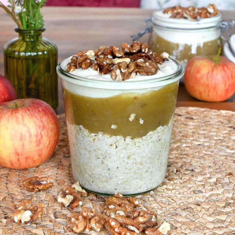 Apfel-Cheesecake Overnight Oats