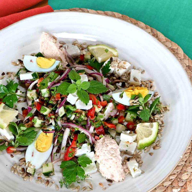 Sattmachender Linsensalat