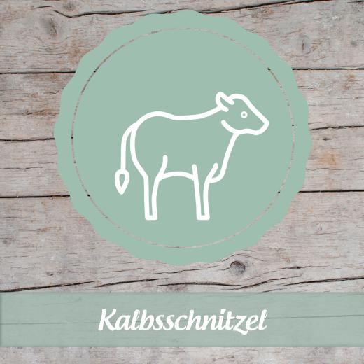 Kalbsschnitzel geschnitten