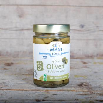Grüne Oliven ohne Kern in Lake 280g