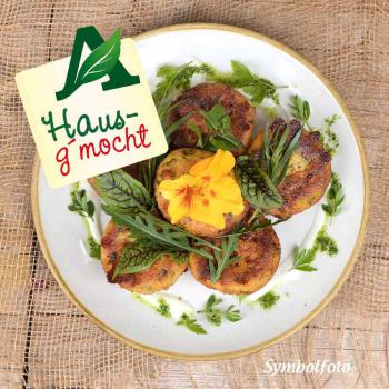 Hausg'mocht Kräuterlaibchen mit Mozzarella 400g