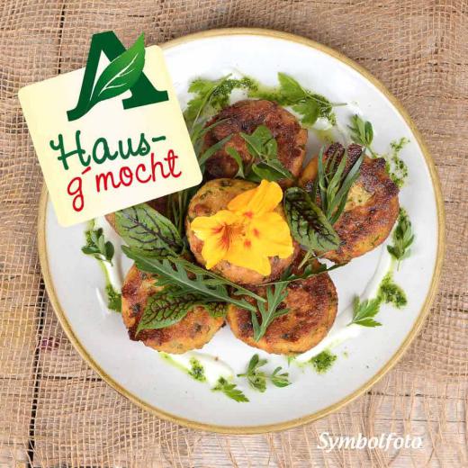 Hausg'mocht Kr&auml;uterlaibchen mit Mozzarella 400g