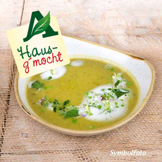 Hausg'mocht Erbsen Minzsuppe