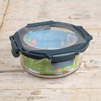Glas Box mit Glasdeckel rund 0,5l